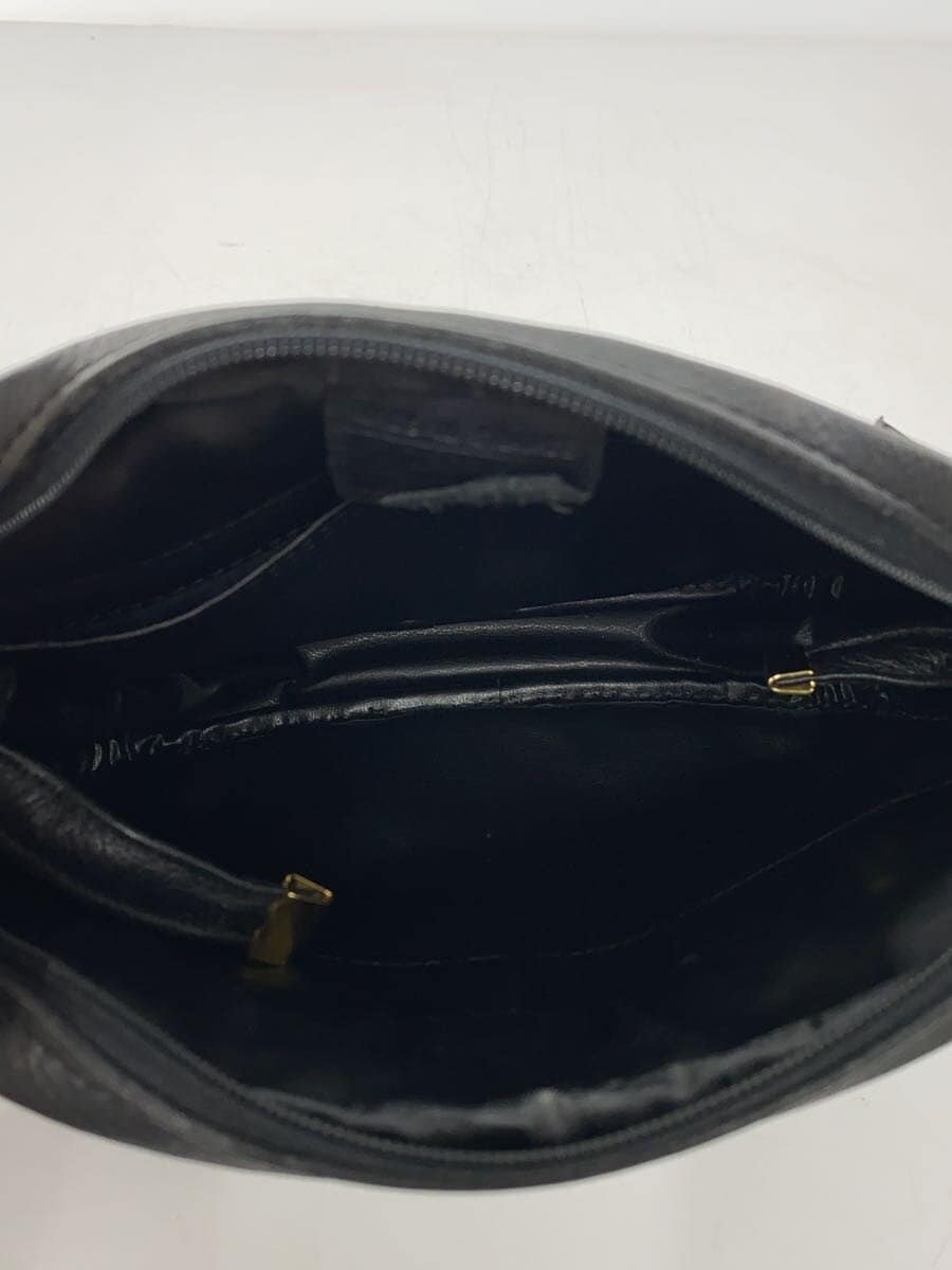 LONGCHAMP Shoulder Bag Leather BLK 6