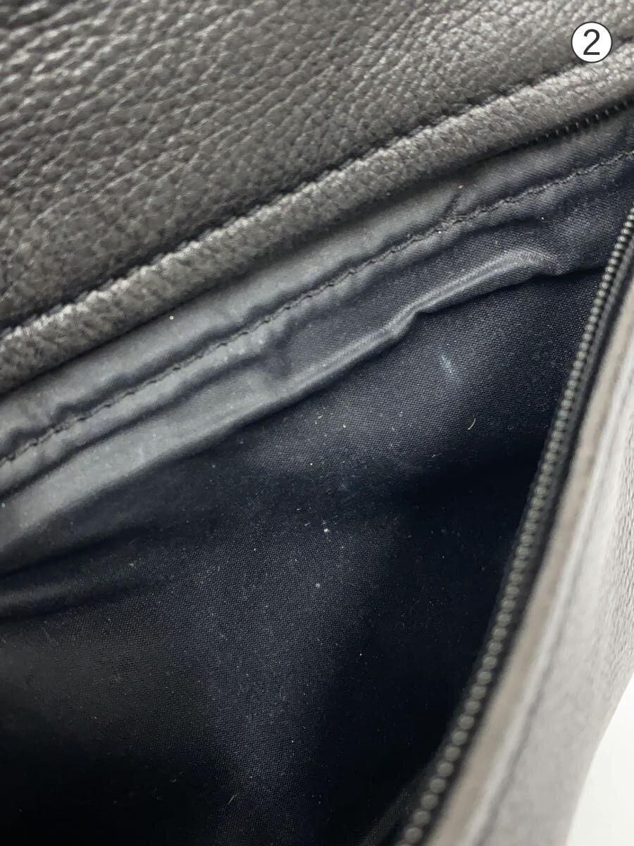 LONGCHAMP Shoulder Bag Leather BLK 7