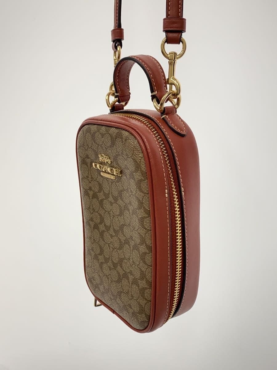 COACH Shoulder Bag Leather BRW Allover Pattern CF368 2