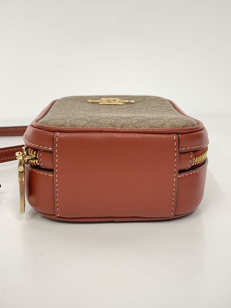 COACH Shoulder Bag Leather BRW Allover Pattern CF368 4