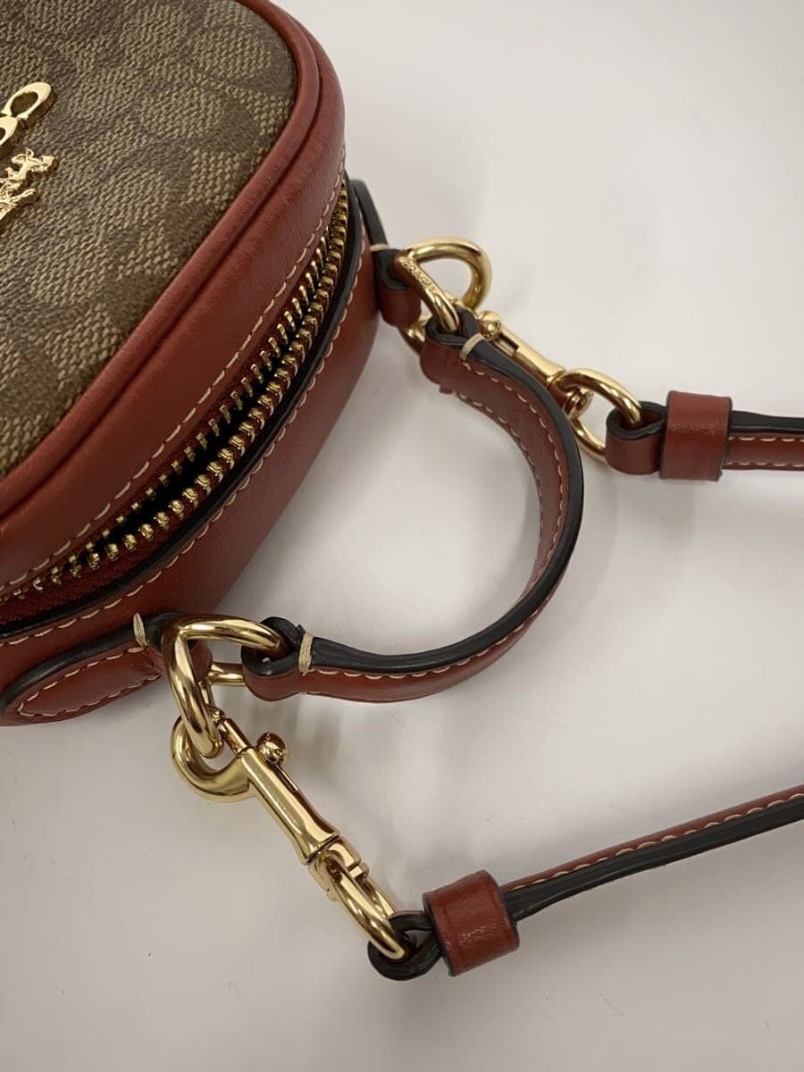 COACH Shoulder Bag Leather BRW Allover Pattern CF368 7