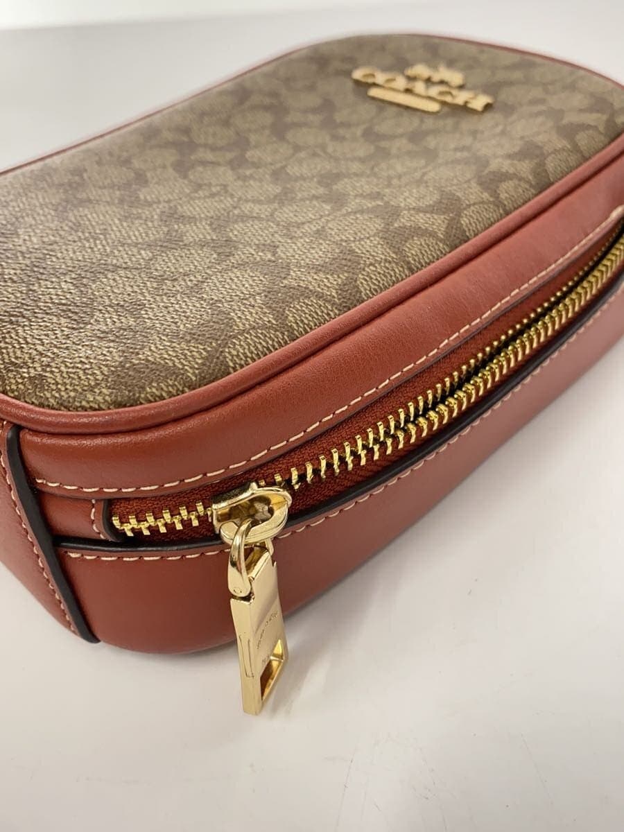 COACH Shoulder Bag Leather BRW Allover Pattern CF368 9