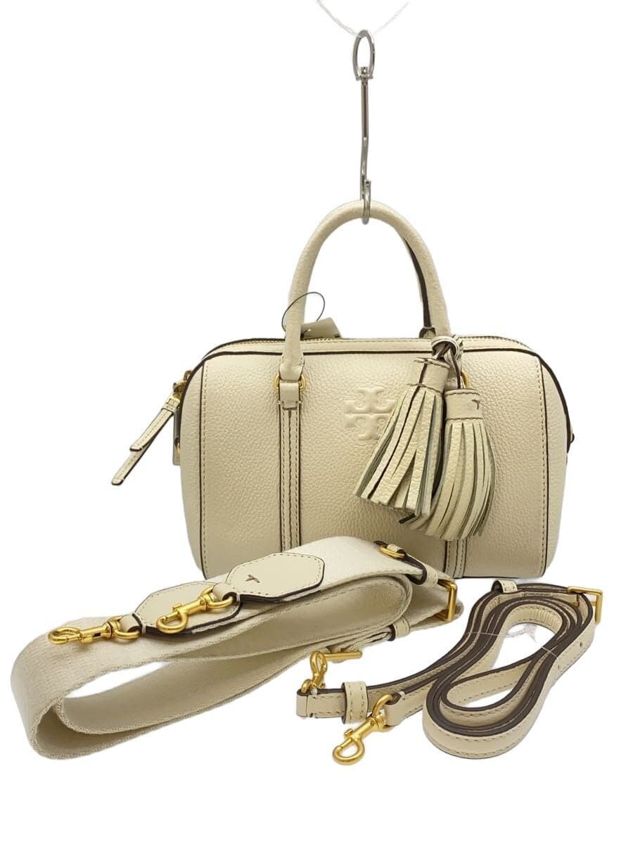 TORY BURCH 2Way Shoulder Bag Leather CRM