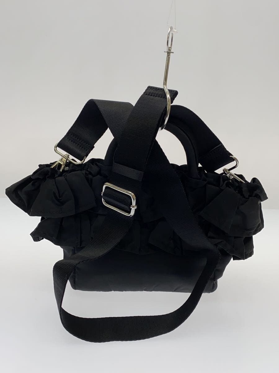 GANNI26SS Mini Shopper Ruffle Shoulder Bag -- BLK Solid Color 3