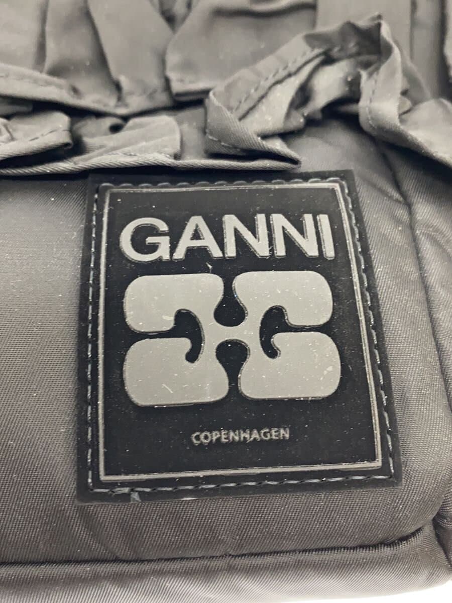 GANNI26SS Mini Shopper Ruffle Shoulder Bag -- BLK Solid Color 5