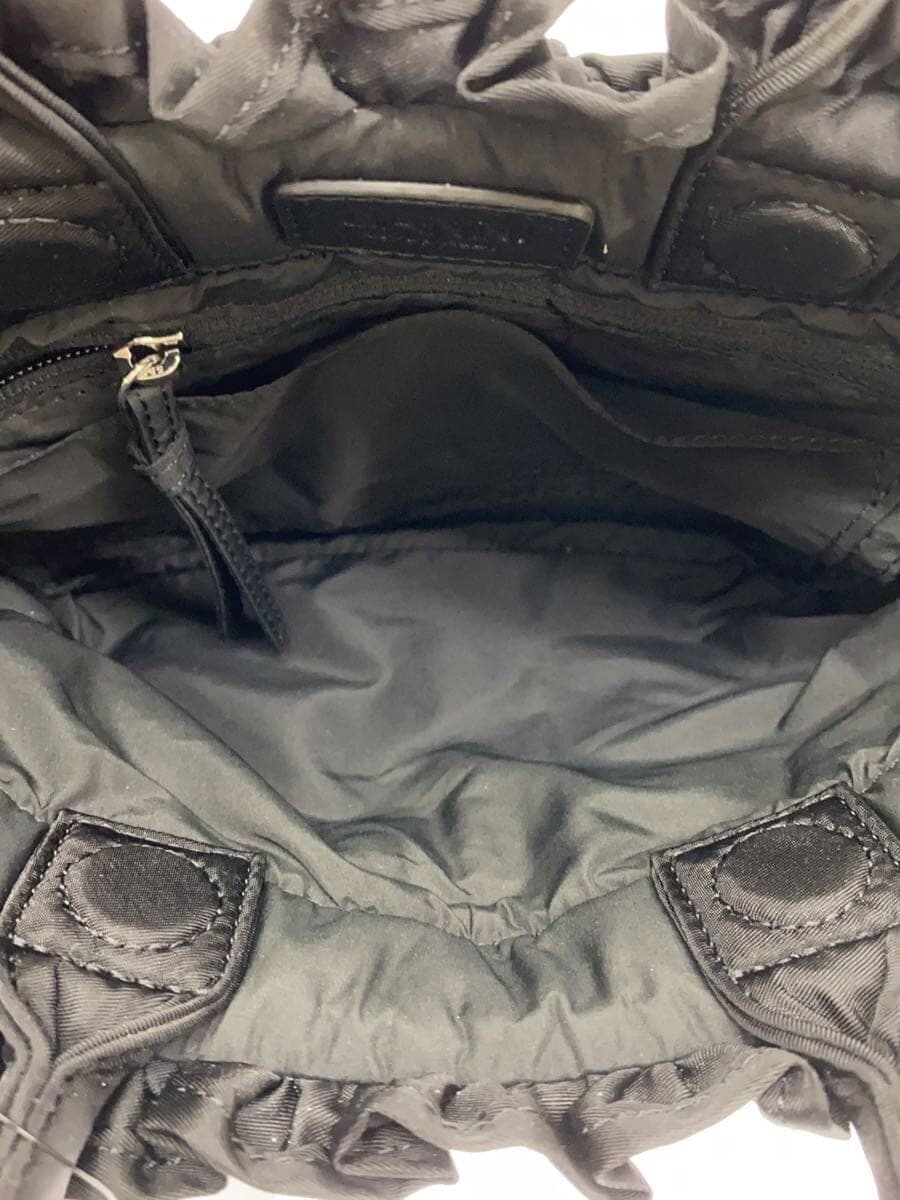 GANNI26SS Mini Shopper Ruffle Shoulder Bag -- BLK Solid Color 6