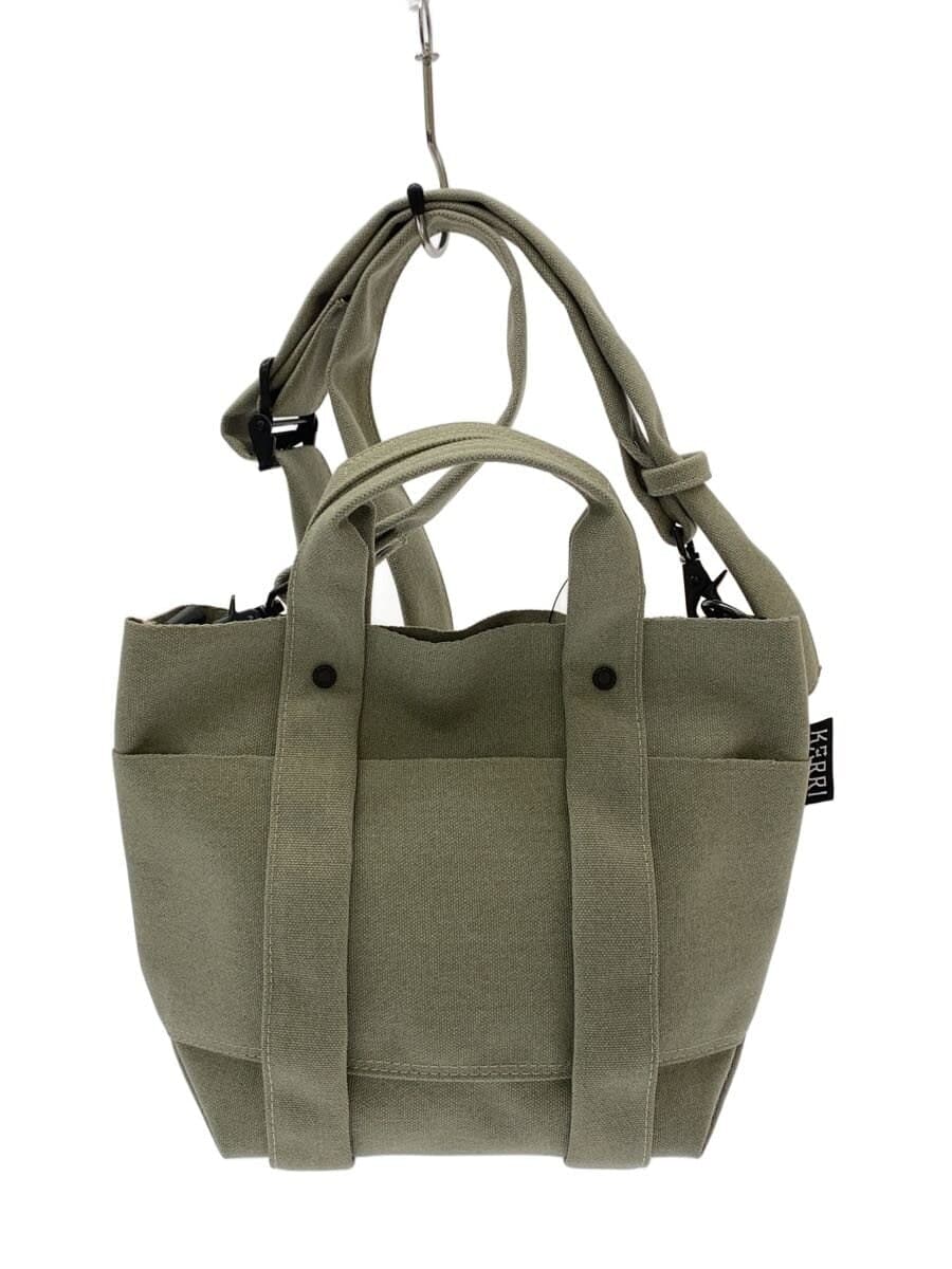 AMIACALVARECYCLED POLYESTER 2WAY TOTE Shoulder Bag Canvas GRN