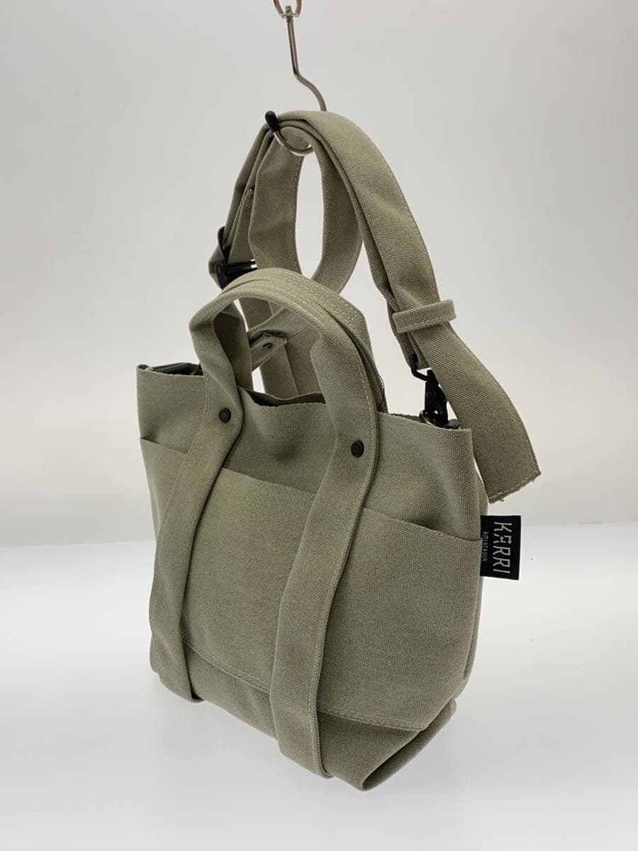 AMIACALVARECYCLED POLYESTER 2WAY TOTE Shoulder Bag Canvas GRN 2
