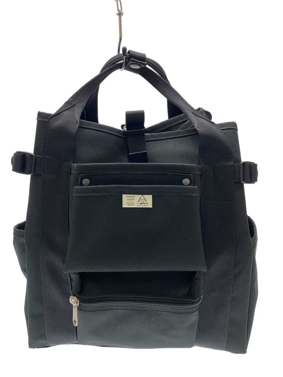 PORTERUNION 2way backpack canvas BLK
