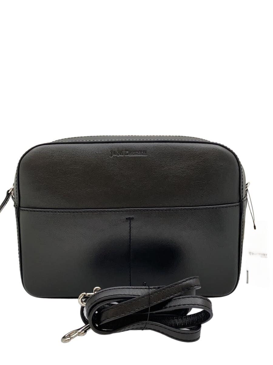 J&M DAVIDSON Pebble Crossbody Chain Shoulder Bag Leather BLK Solid