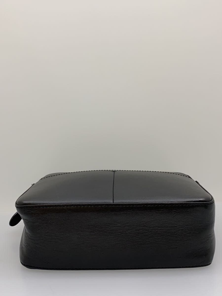 J&M DAVIDSON Pebble Crossbody Chain Shoulder Bag Leather BLK Solid 4