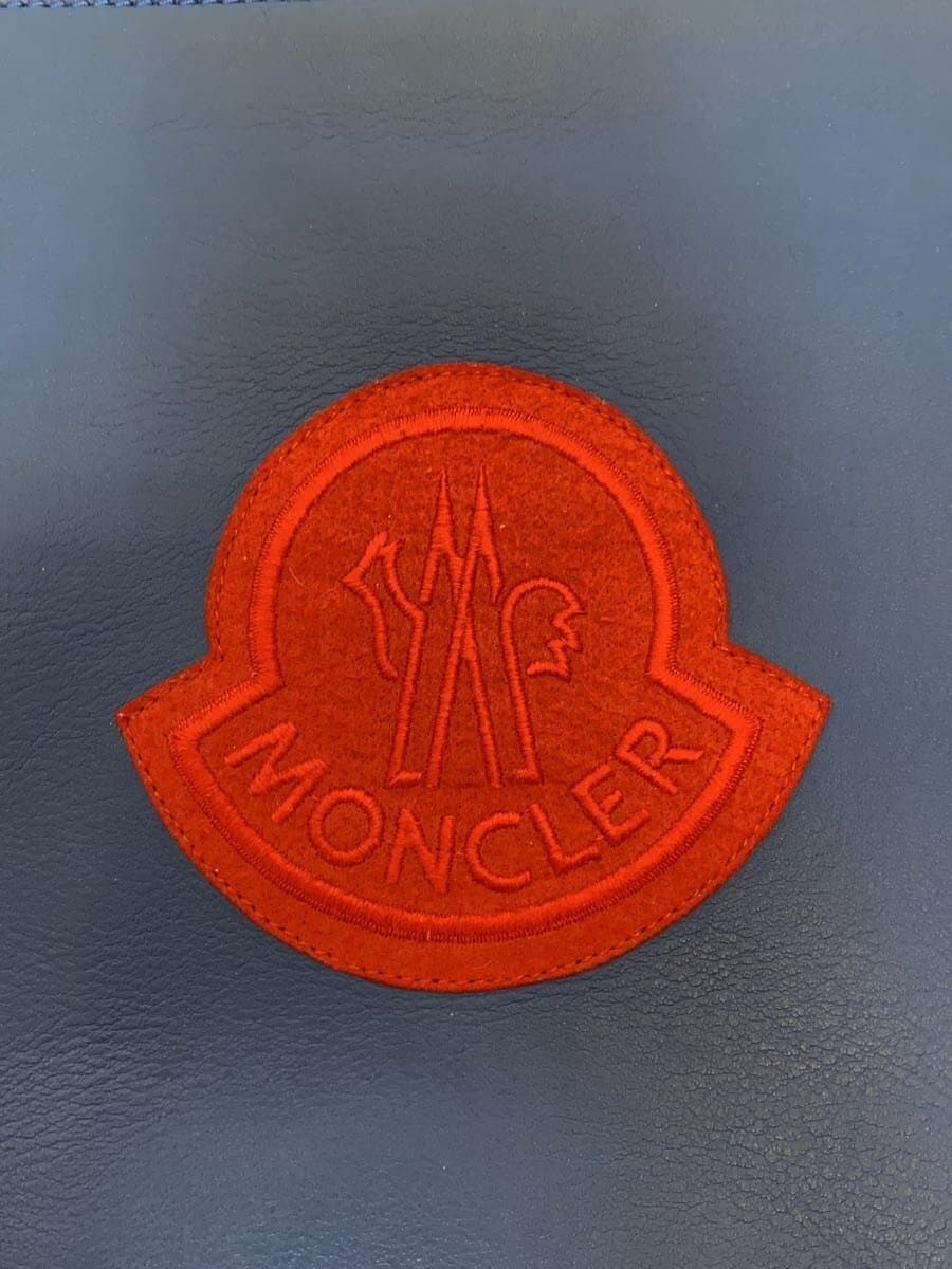 MONCLER clutch bag second bag leather blue plain D209A5002410 5