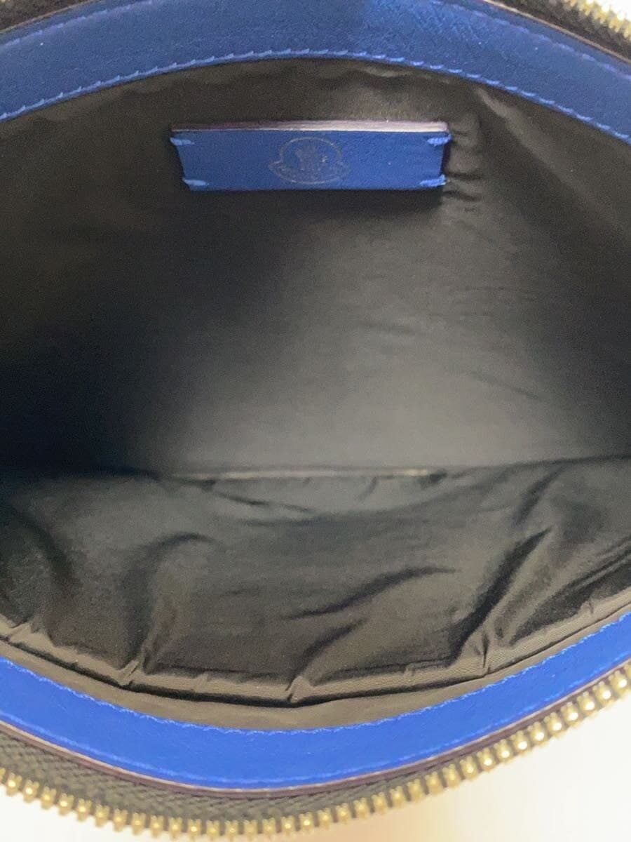 MONCLER clutch bag second bag leather blue plain D209A5002410 6