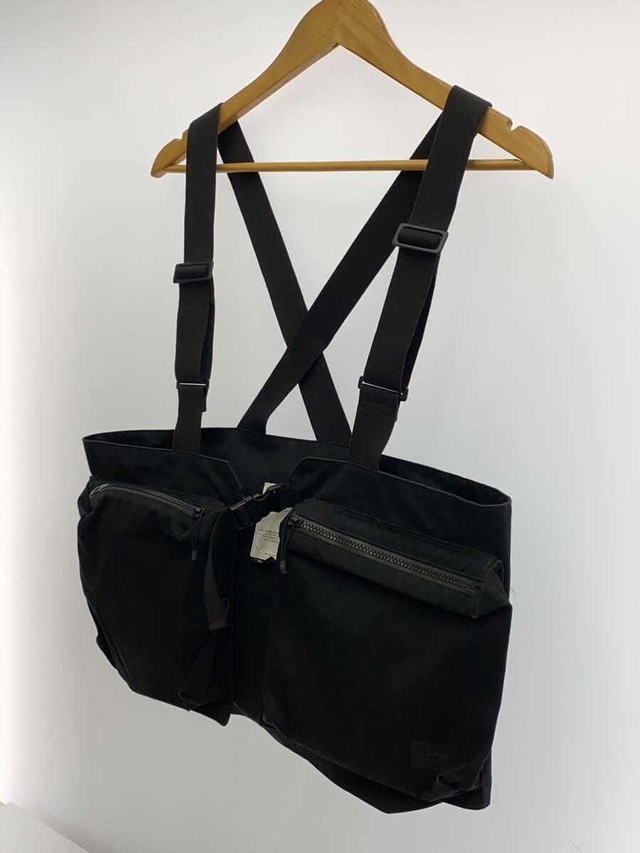 VAINL ARCHIVE × PORTER Bag Cotton Black Solid Color 2