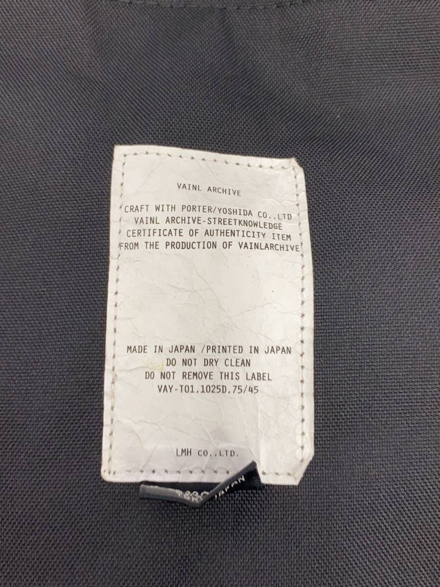 VAINL ARCHIVE × PORTER Bag Cotton Black Solid Color 5