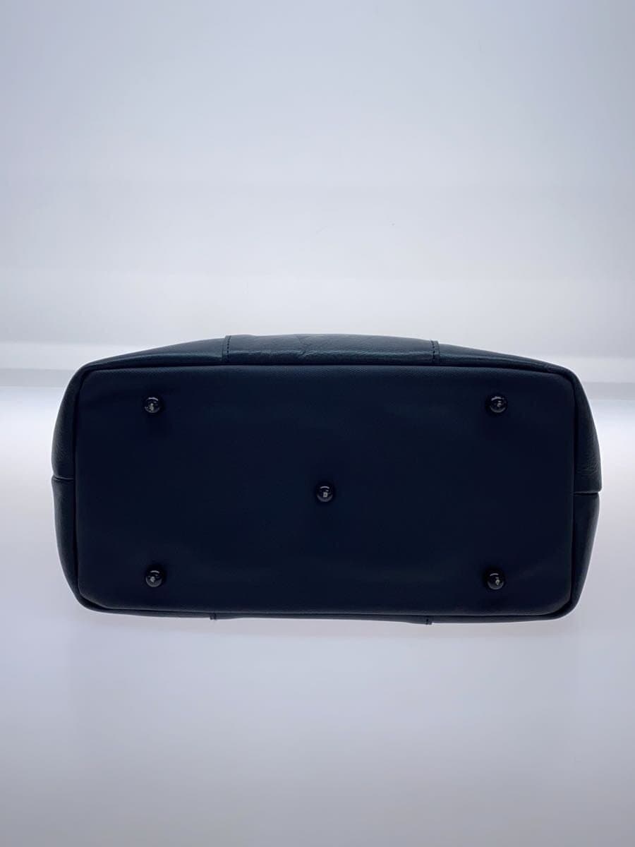 Mustache HIGE BAG Tote Bag Leather BLK Solid 4