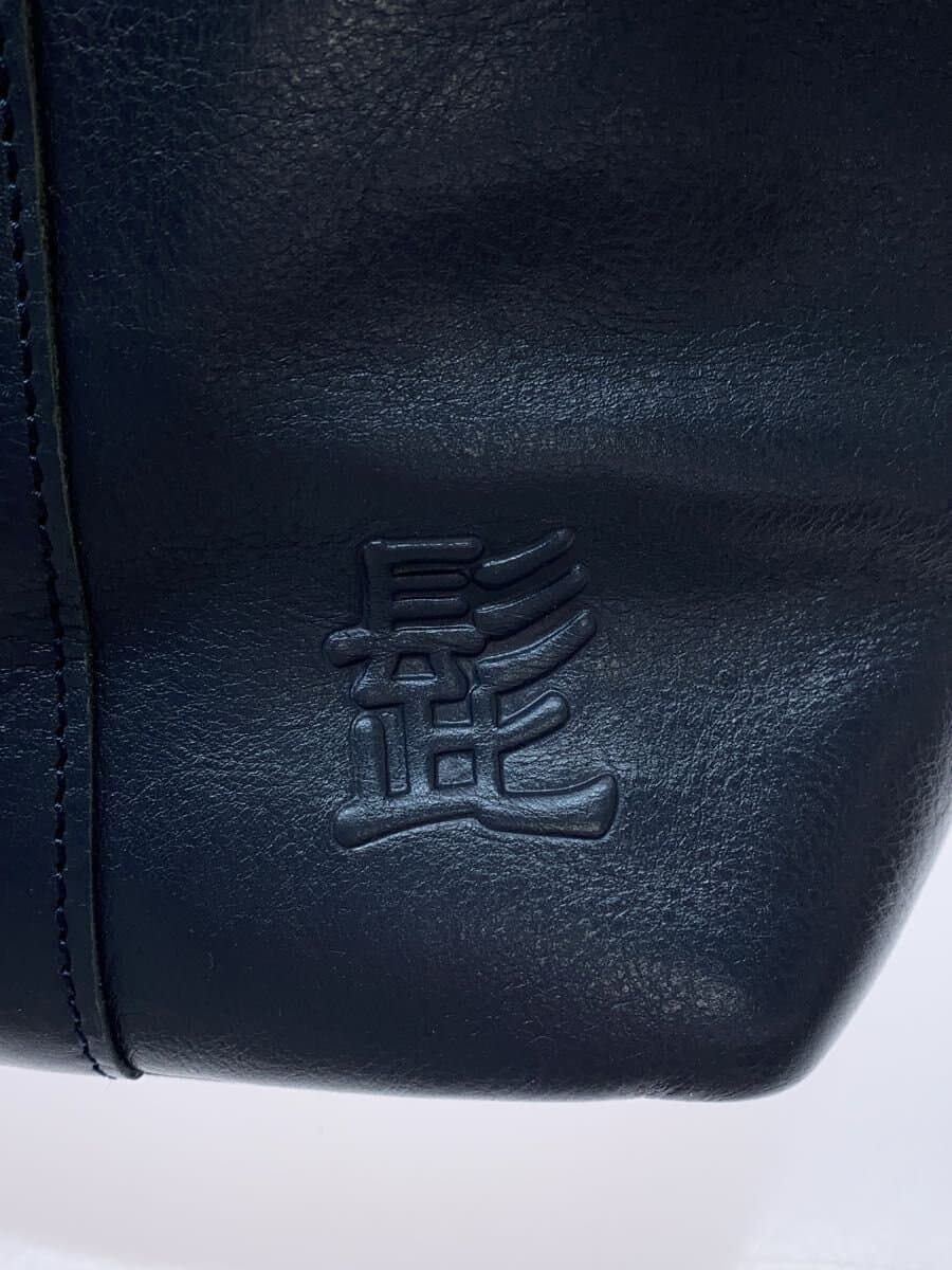 Mustache HIGE BAG Tote Bag Leather BLK Solid 5