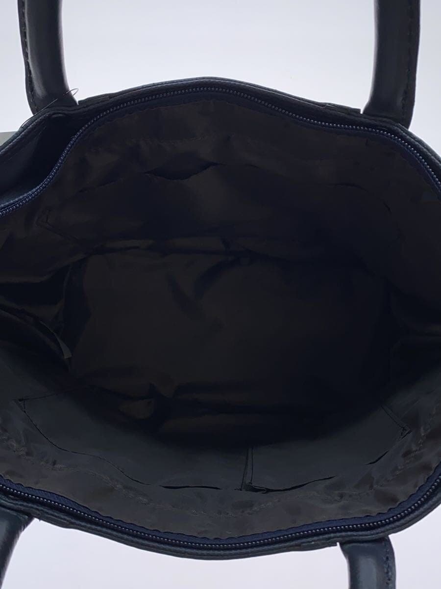 Mustache HIGE BAG Tote Bag Leather BLK Solid 6