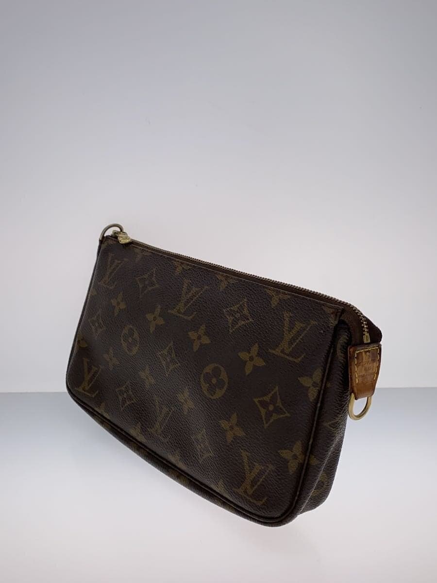 LOUIS VUITTON 1) Pochette Accessoires Monogram Canvas PVC BRW M51980 2