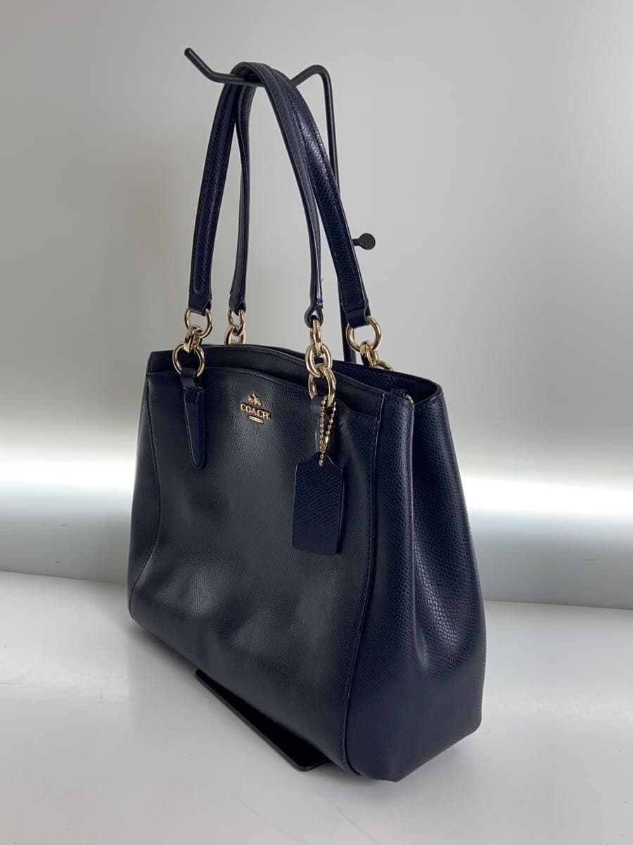 COACH Handbag Leather NVY F36642 2