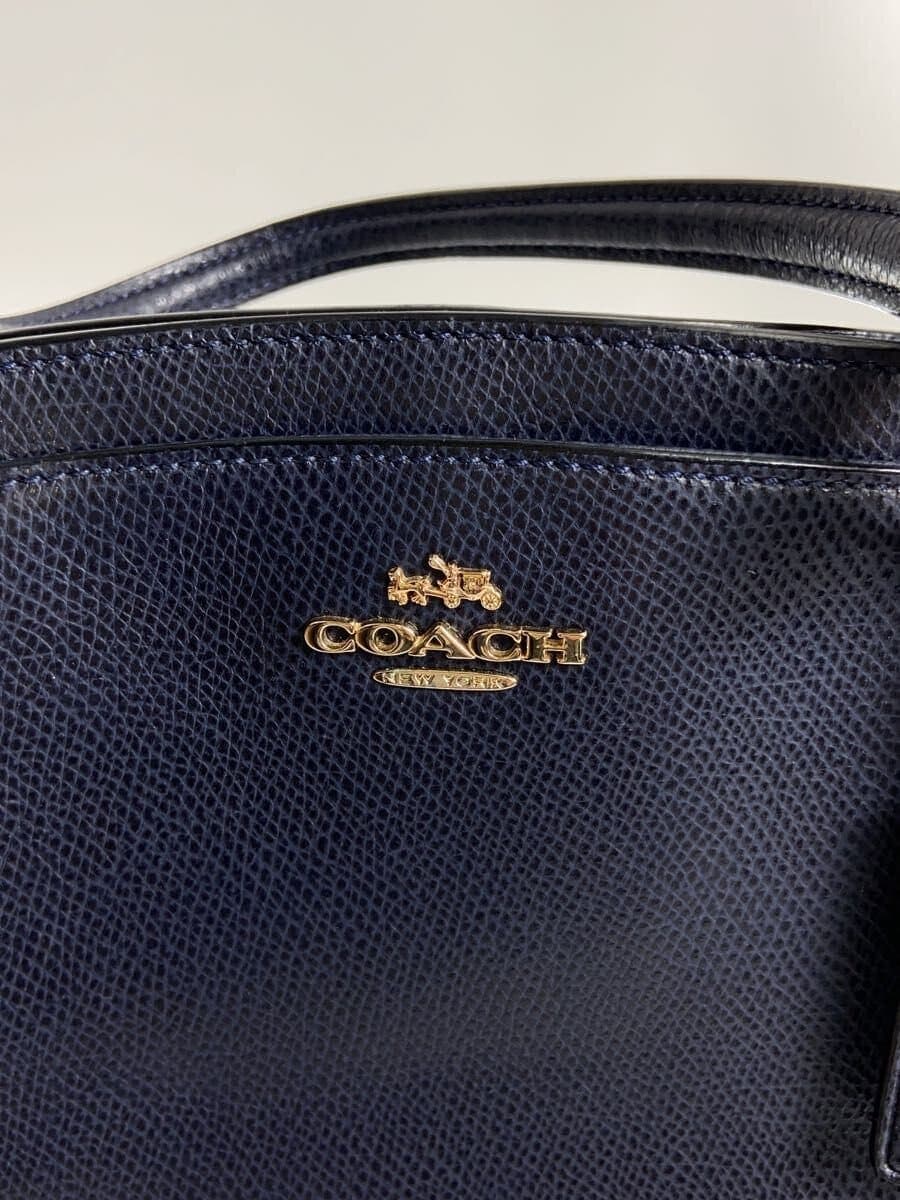 COACH Handbag Leather NVY F36642 5