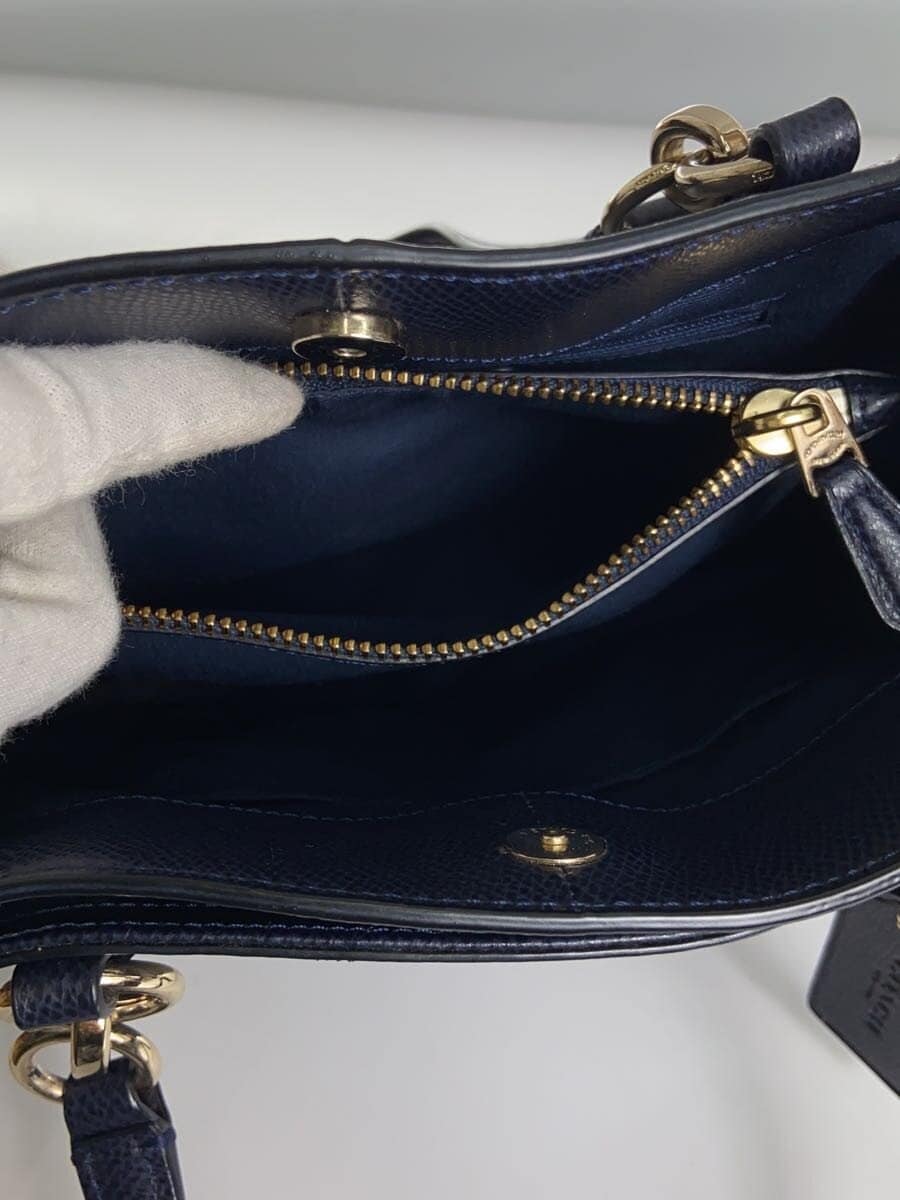 COACH Handbag Leather NVY F36642 6