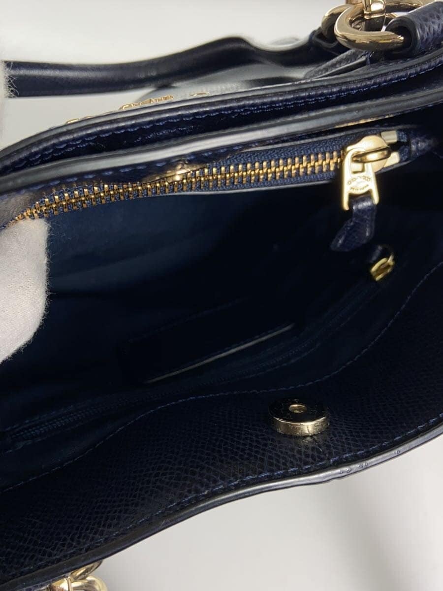 COACH Handbag Leather NVY F36642 8