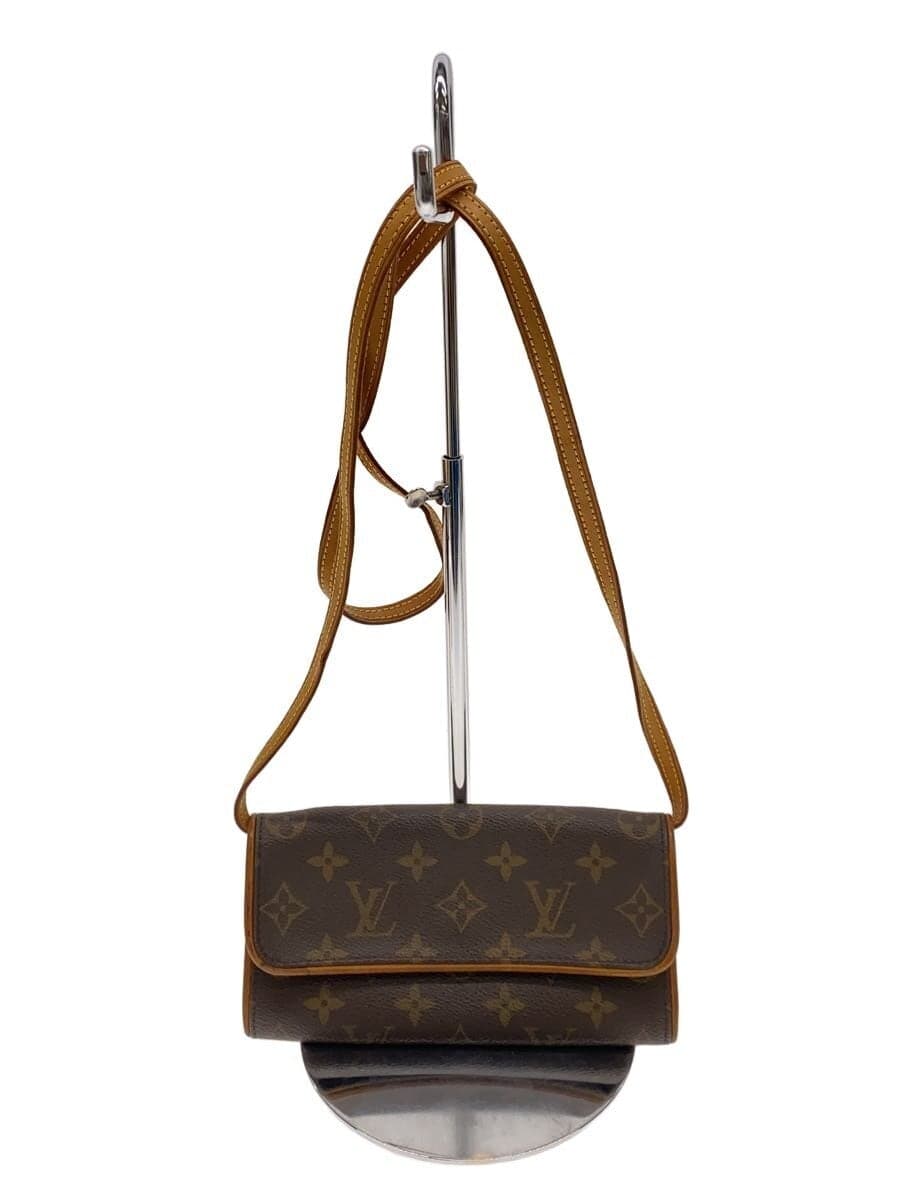 LOUIS VUITTON Pochette Twin GM_Monogram Canvas PVC BRW M51852