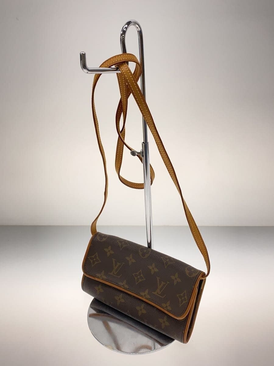 LOUIS VUITTON Pochette Twin GM_Monogram Canvas PVC BRW M51852 2