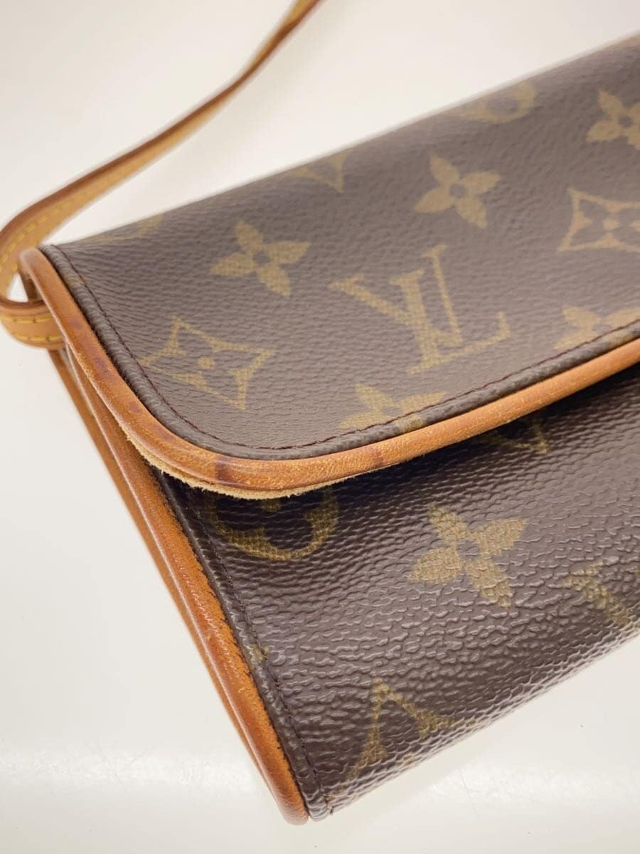 LOUIS VUITTON Pochette Twin GM_Monogram Canvas PVC BRW M51852 7