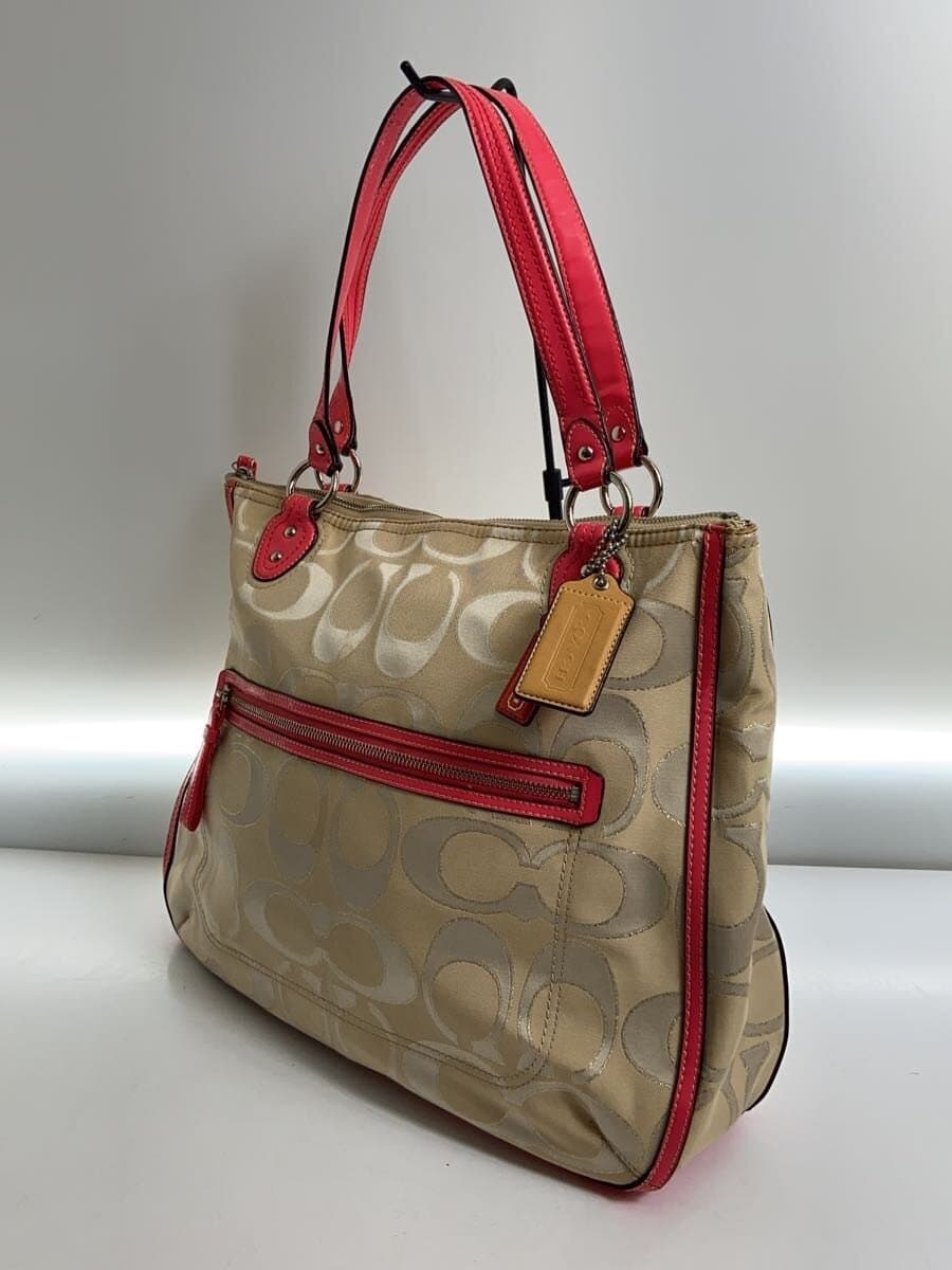 COACH Tote Bag Canvas GLD 22455 With Stain 2