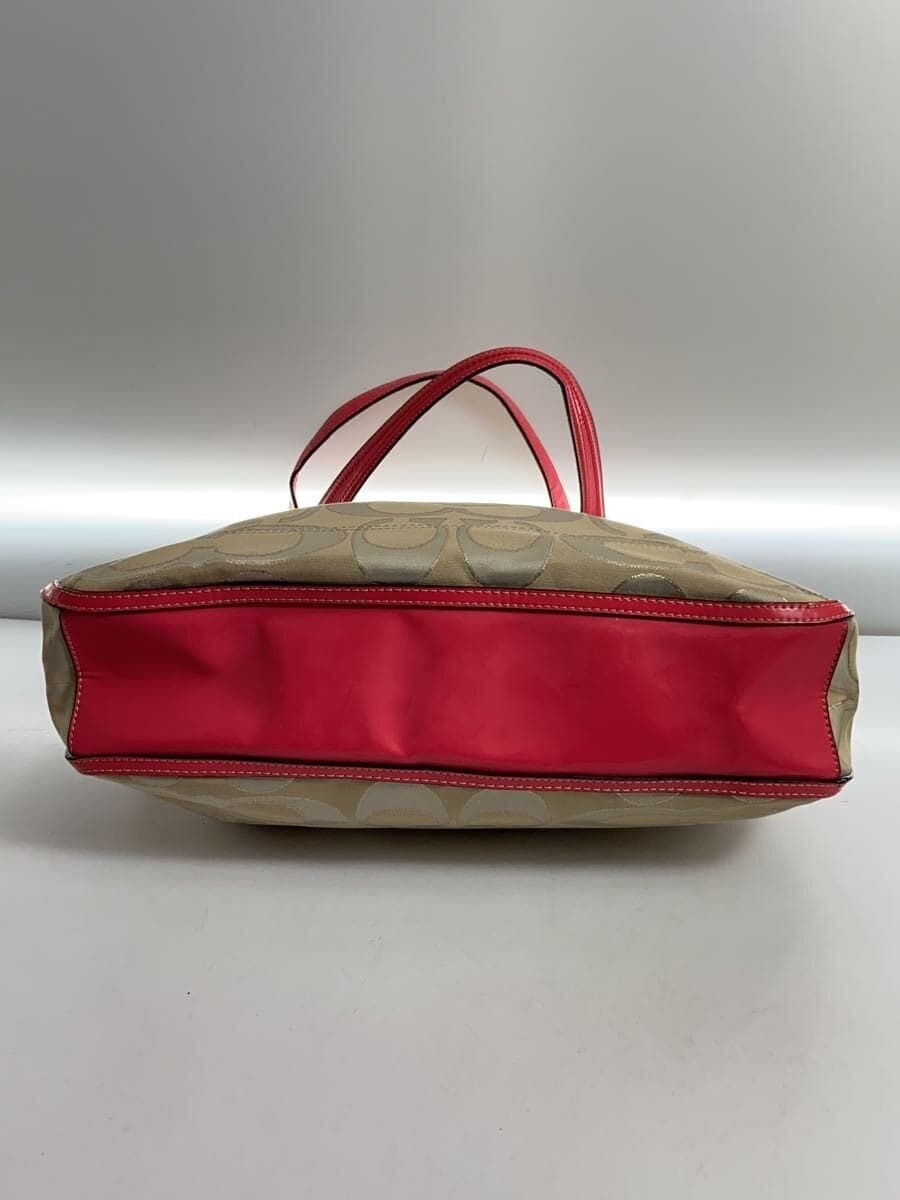 COACH Tote Bag Canvas GLD 22455 With Stain 4