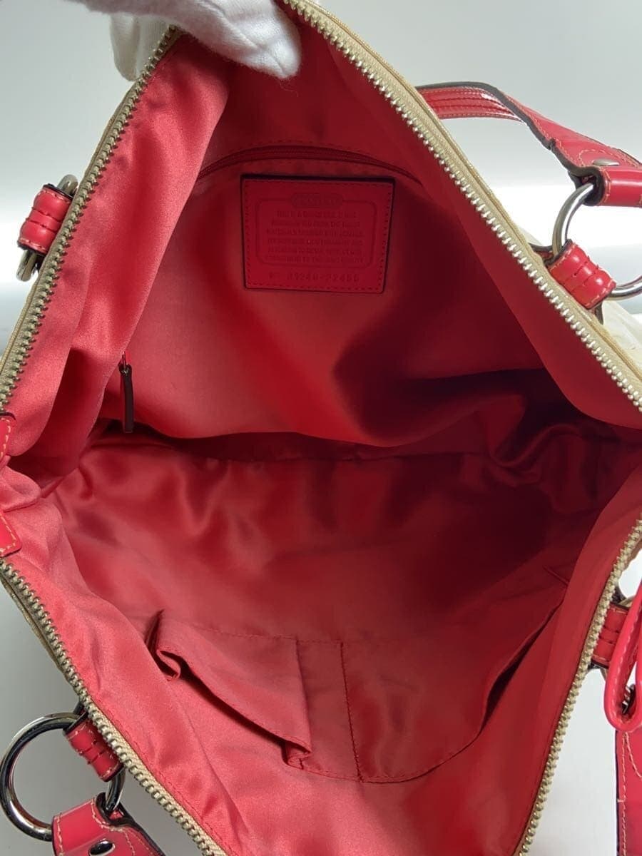 COACH Tote Bag Canvas GLD 22455 With Stain 5