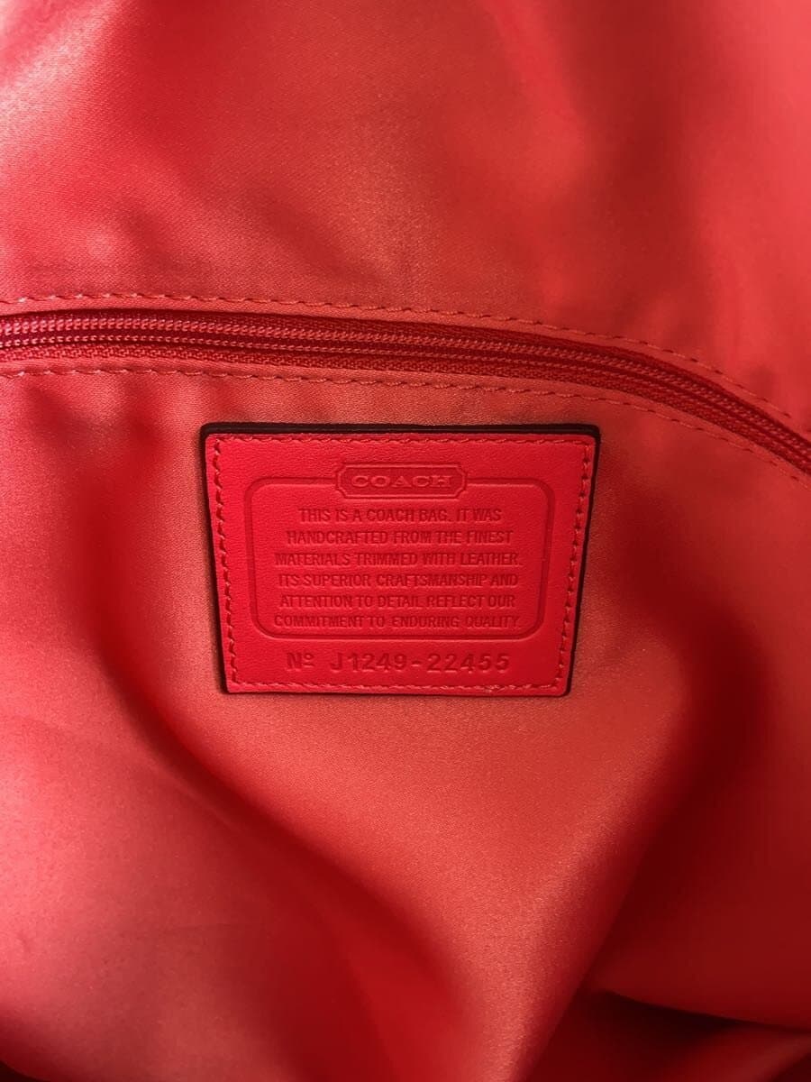 COACH Tote Bag Canvas GLD 22455 With Stain 6