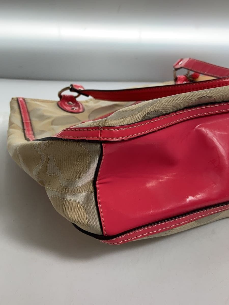 COACH Tote Bag Canvas GLD 22455 With Stain 7