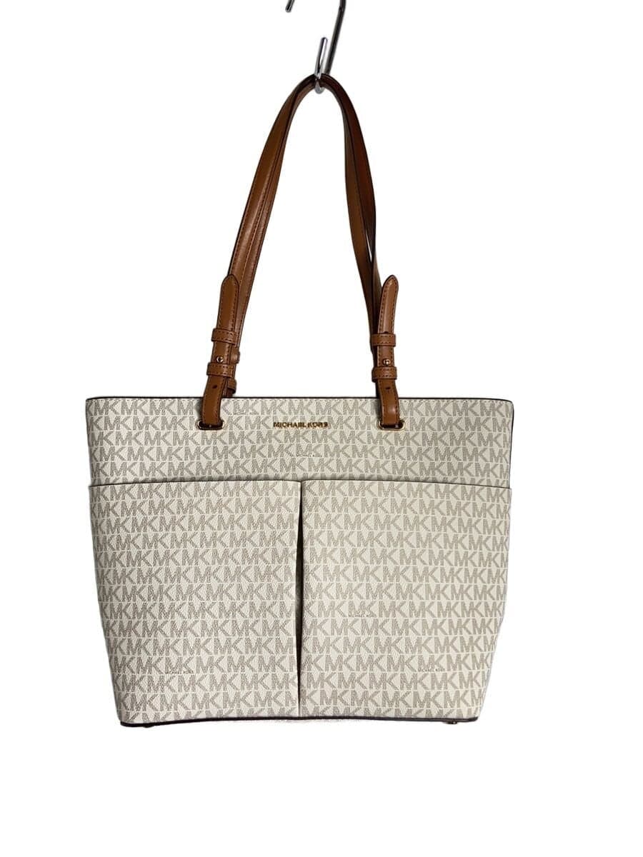MICHAEL KORS Tote Bag Leather WHT All-over Pattern AV-1905