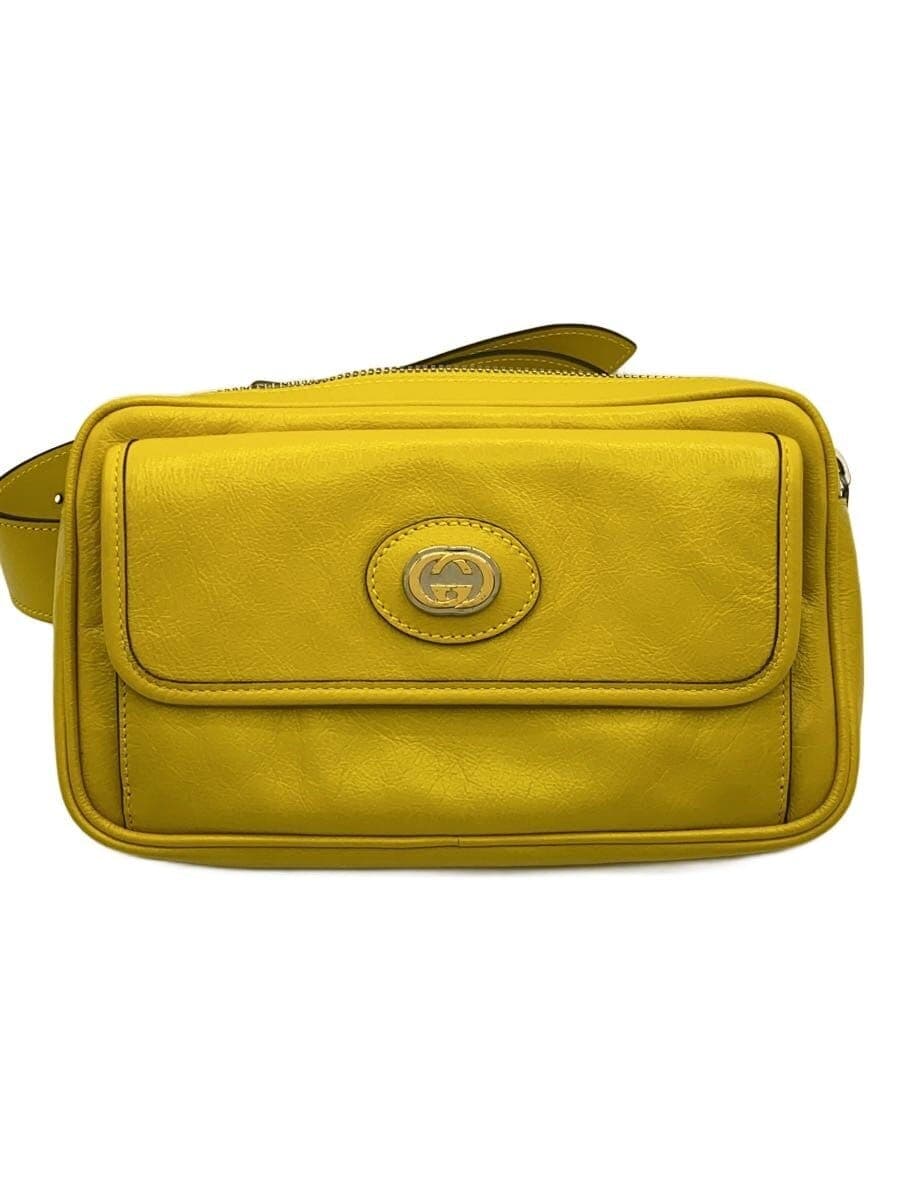 GUCCI Waist Bag Leather YLW 598080498879