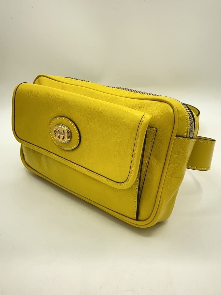 GUCCI Waist Bag Leather YLW 598080498879 2