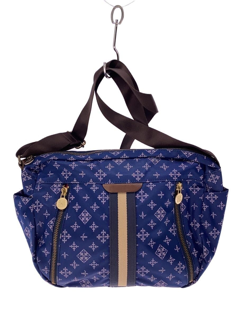 russet Shoulder Bag NVY All Over Pattern