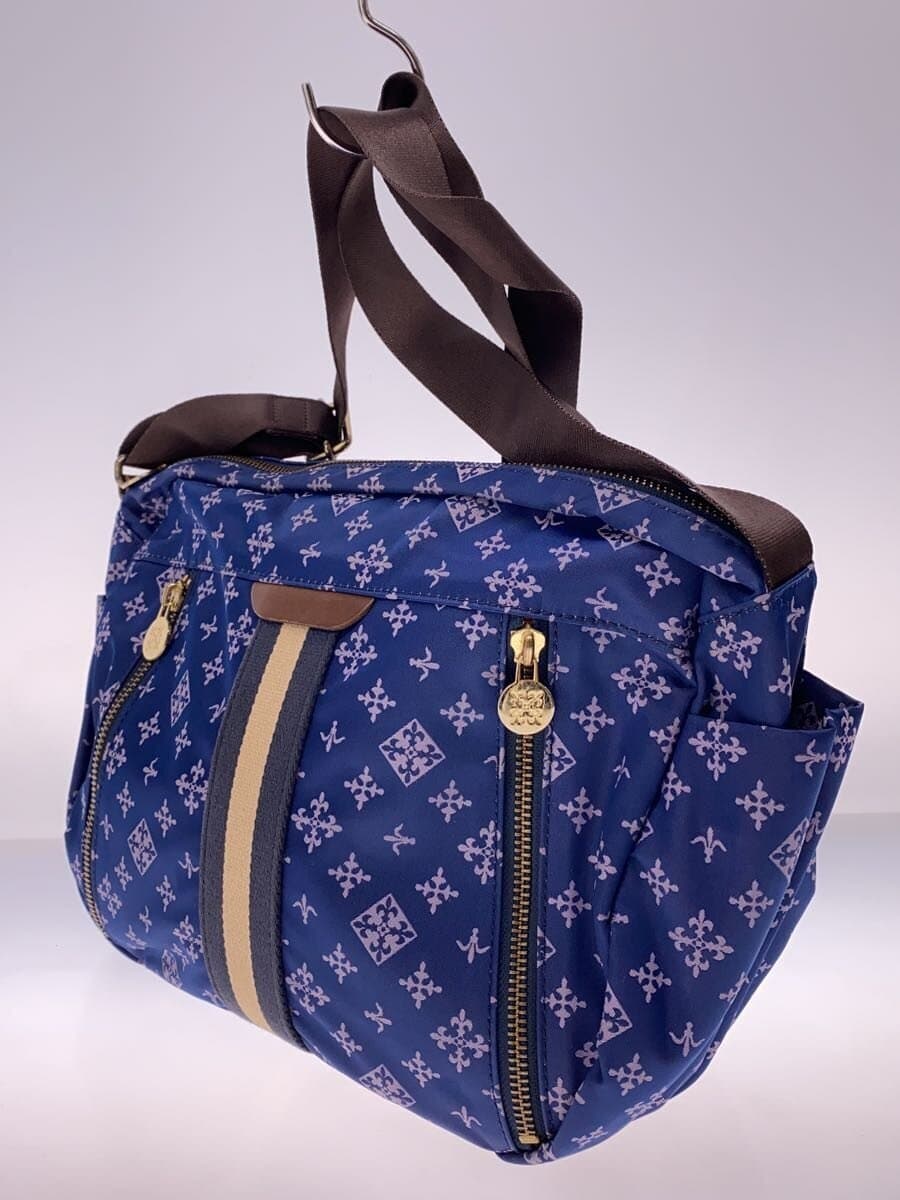 russet Shoulder Bag NVY All Over Pattern 2