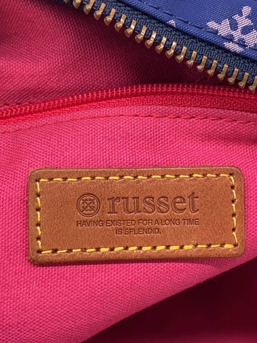 russet Shoulder Bag NVY All Over Pattern 5