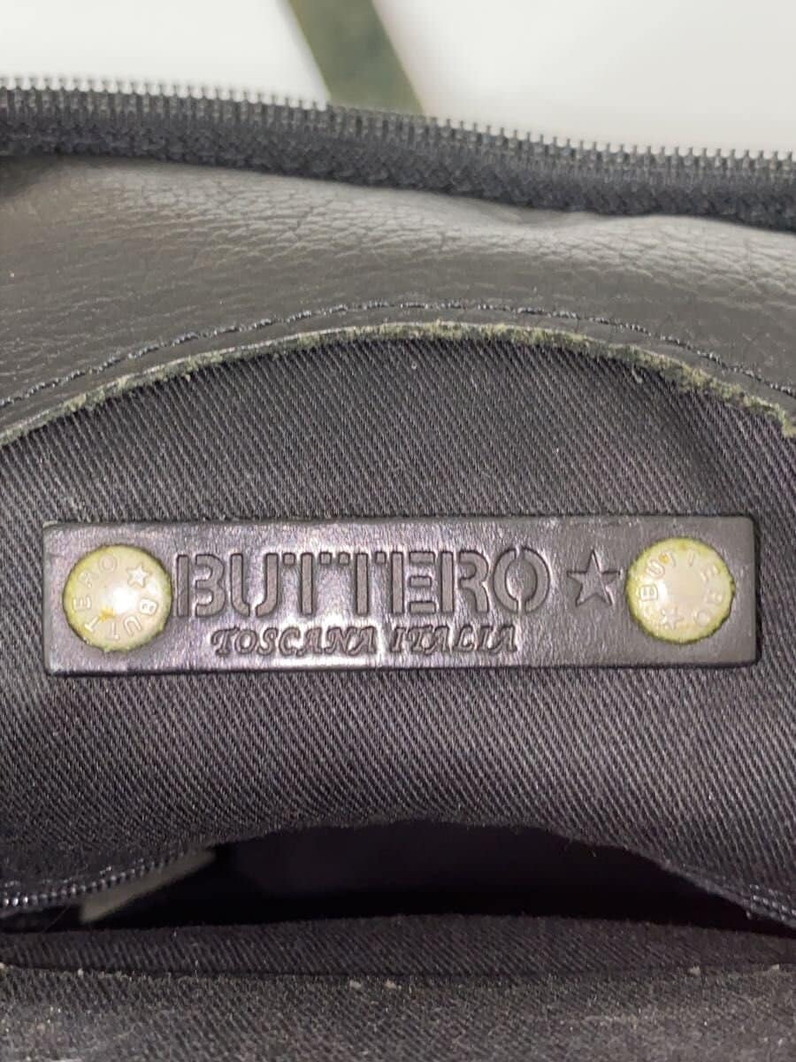 BUTTERO Shoulder Bag Leather BLK 5