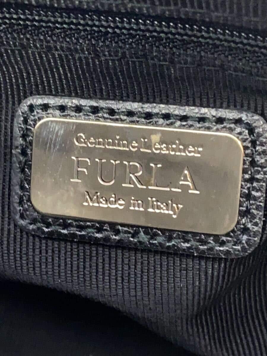 FURLA Handbag Leather Black 5