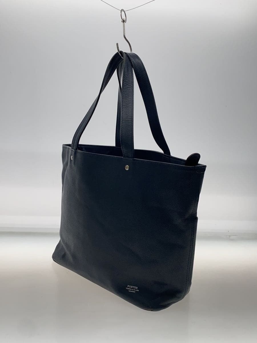 PORTER Tote Bag Leather NVY 2