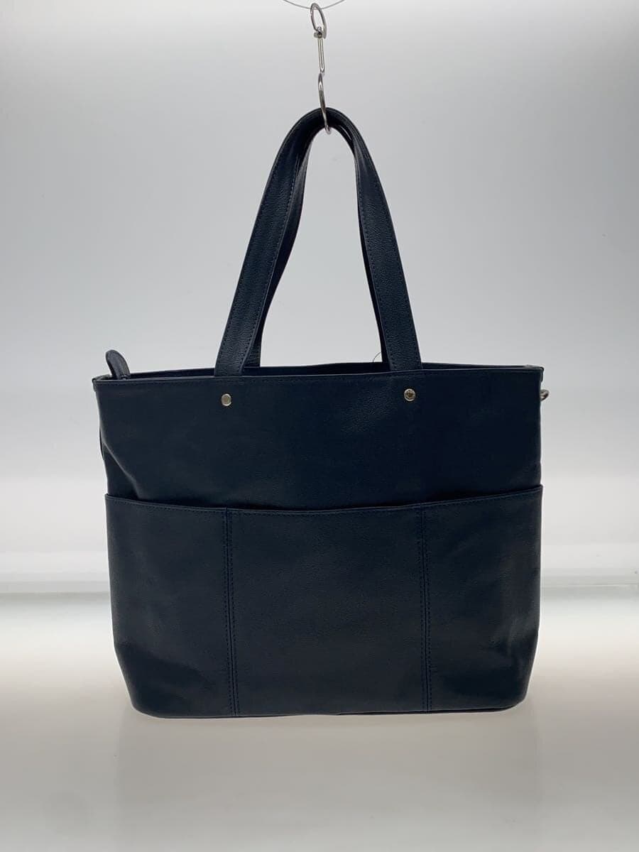 PORTER Tote Bag Leather NVY 3