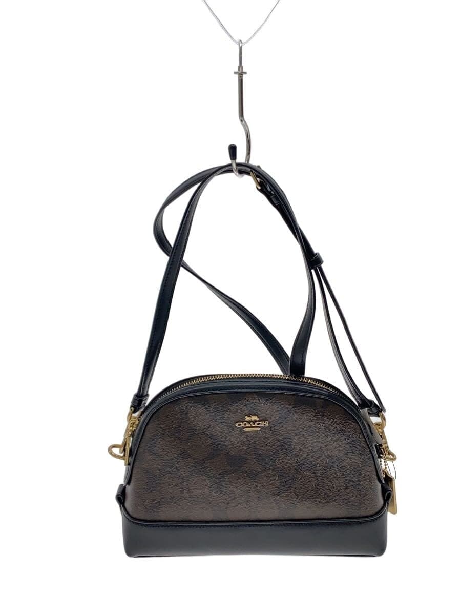 COACH Shoulder Bag BRW All Over Pattern 76674