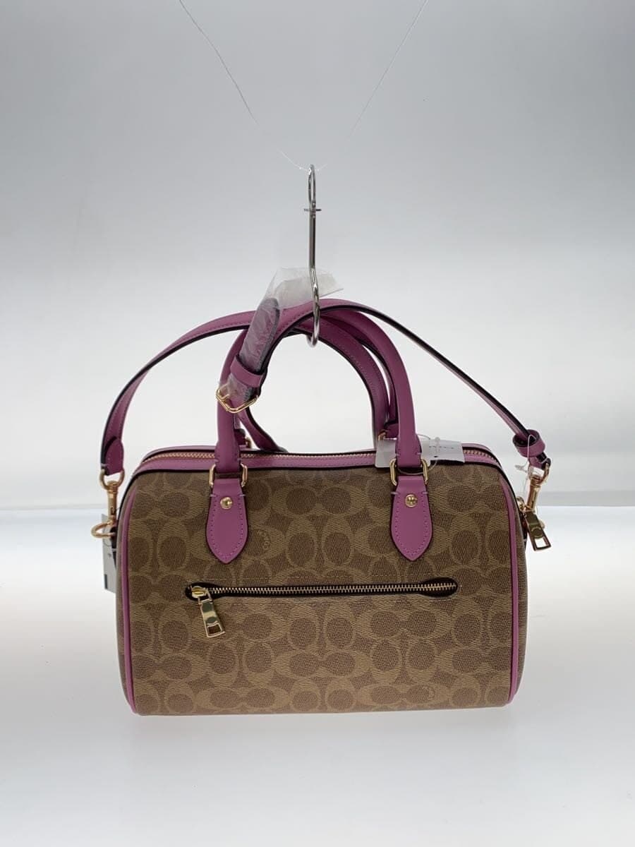 COACH Shoulder Bag PVC BEG All-over Pattern CV961 3