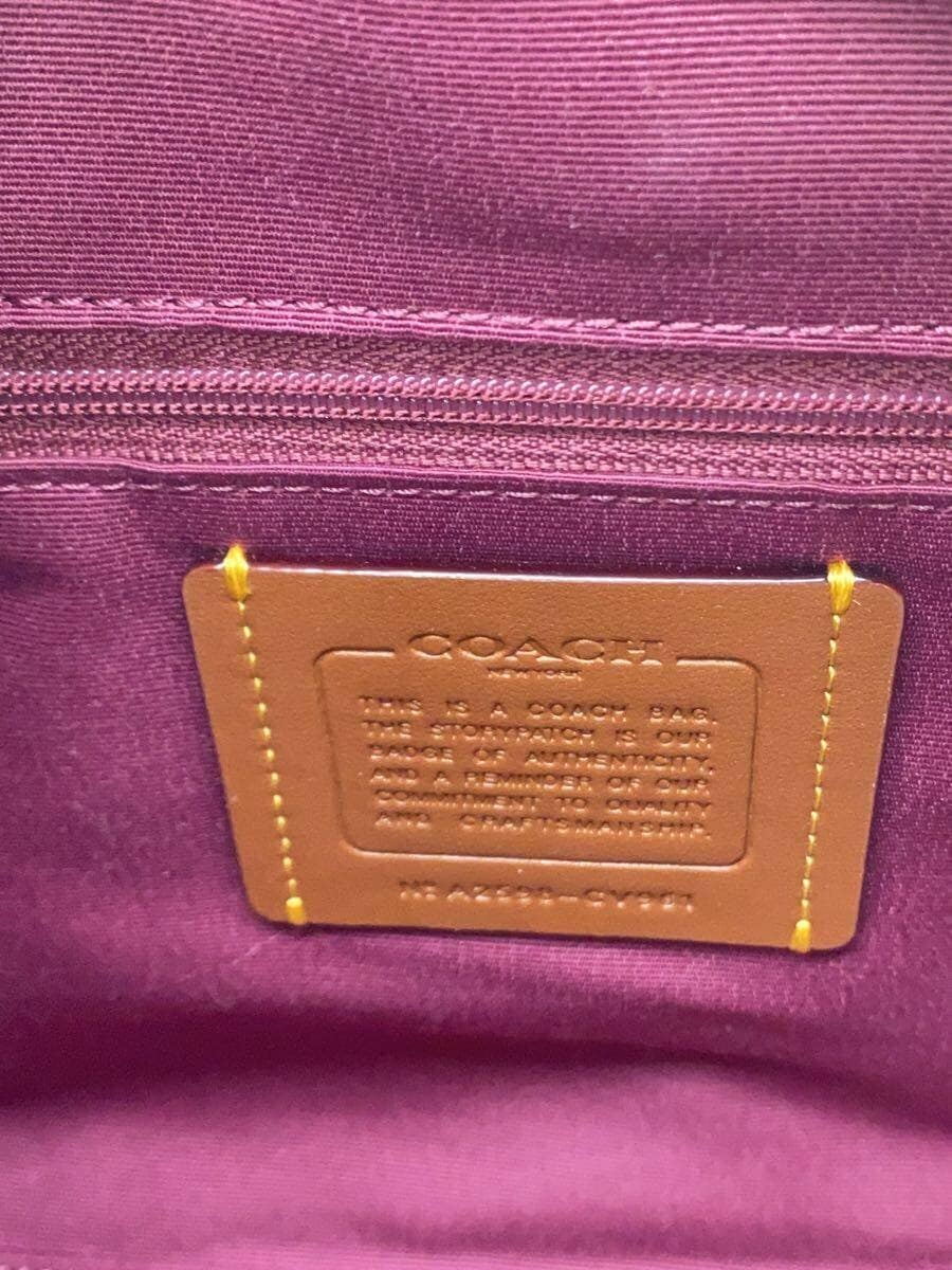 COACH Shoulder Bag PVC BEG All-over Pattern CV961 5