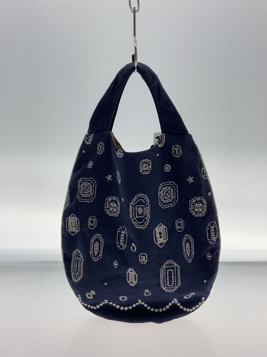 mina perhonen Handbag Cotton Navy xs9450 3