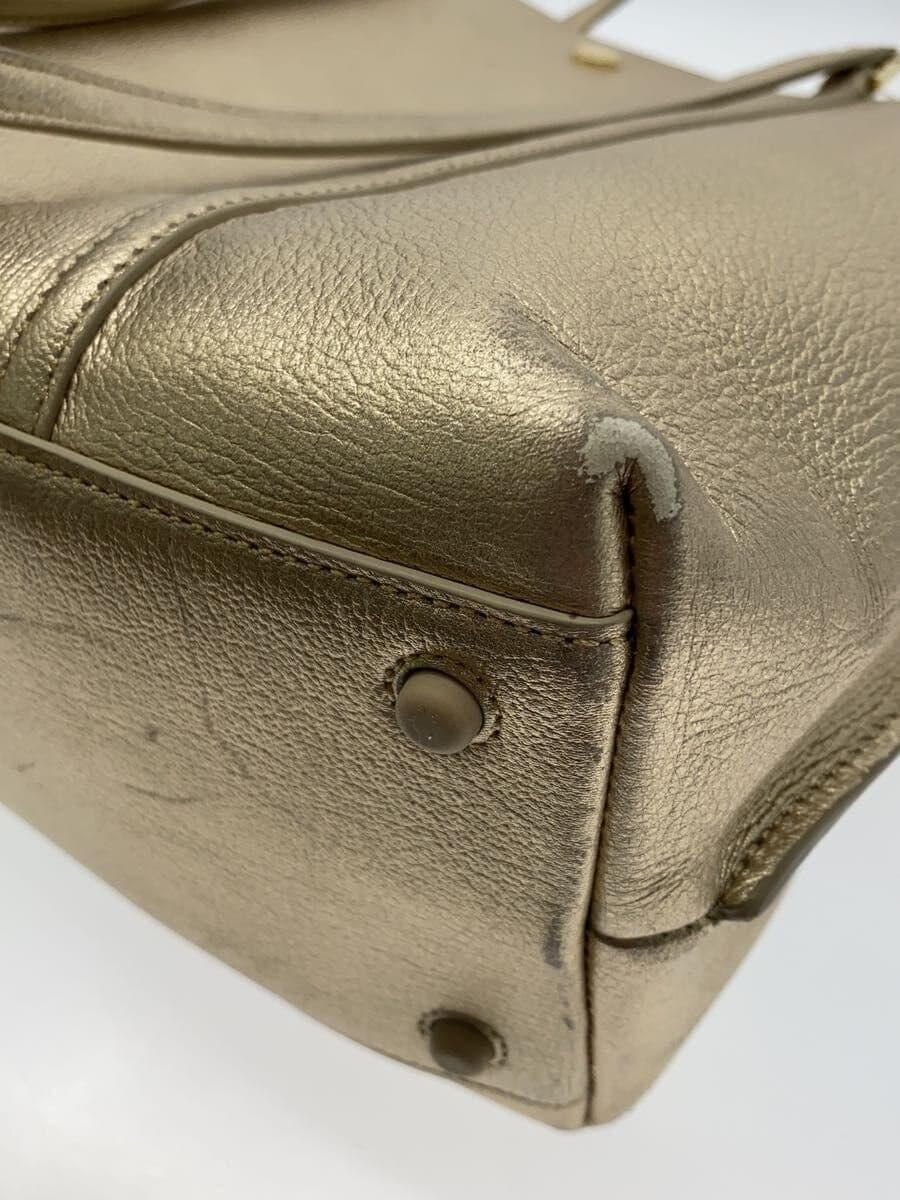 COLE HAAN Handbag Leather GLD Solid 7